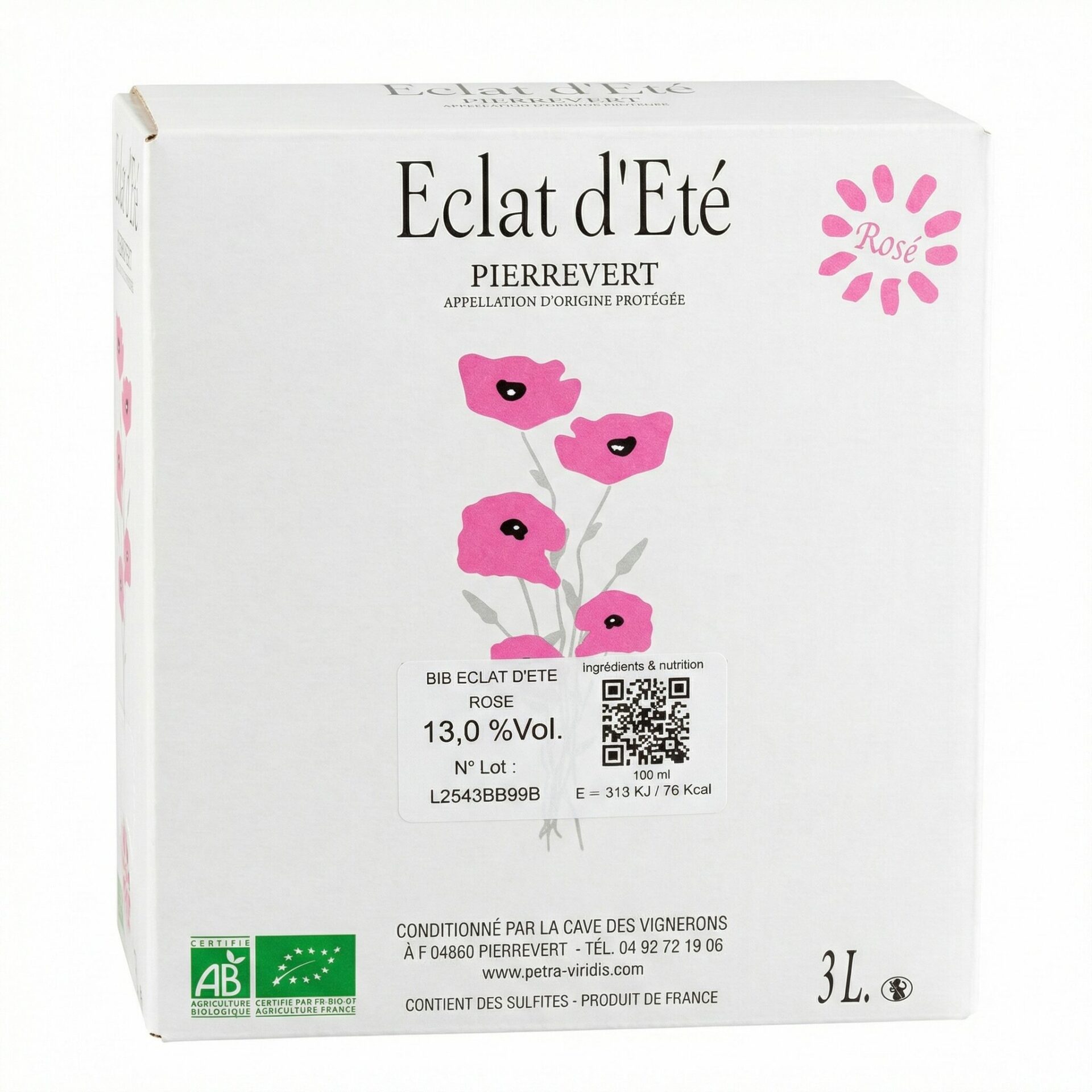 bib éclat d'été rosé